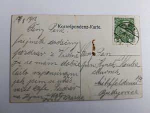 POSTCARD VIENNA PARLIAMENT, PRE-WAR 1912, STAMP