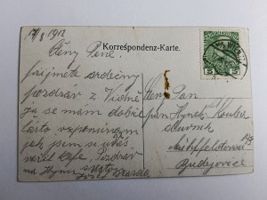 POHĽADNICA VIEDENSKÝ PARLAMENT, PREDVOJNOVÝ ROK 1912, ZNÁMKA