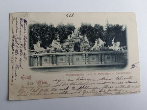 CARTOLINA VIENNA WIEN, INDIRIZZO LUNGO, ANTEGUERRA 1898