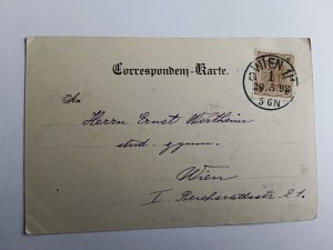 POSTKARTE WIEN, LANGE ADRESSE, VORKRIEGSZEIT 1898