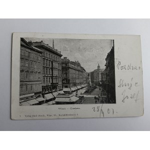 POHLEDNICE WIEN GRABEN PŘEDVÁLEČNÝ 1901