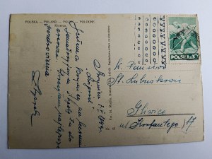 CARTOLINA POSTALE KRYNICA DIABELSKI KAMEN NA JAWORZYNIE, FRANCOBOLLO