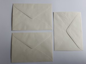 SET DE 3 ENVELOPPES FLEURS DE JARDIN, MAGNOLIA, ROSE, TOURNESOL, TIMBRE-POSTE