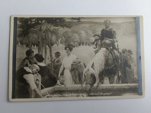 CARTE POSTALE PEIGNANT DES CHEVAUX, CHEVAL À L'ABREUVOIR, AVANT-GUERRE