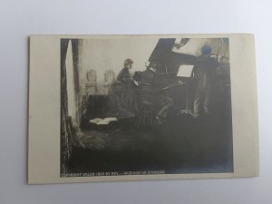 CARTE POSTALE PEINTURE PIANO, JOUER DU PIANO, AVANT-GUERRE
