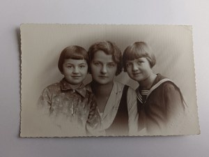 PHOTO ŁUCK, MÈRE, ENFANTS, AVANT-GUERRE 1933