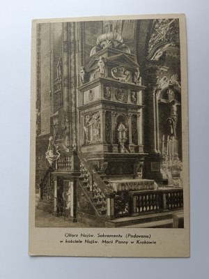 POSTKARTE KRAKAU KIRCHE DER NMP KIRCHE ALTAR DES HEILIGEN SAKRAMENTES PADOVANA