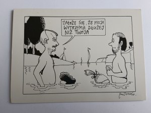 CARTE POSTALE HUMORISTIQUE, HUMOUR, BLAGUE, ANDRZEJ MLECZKO, 1996