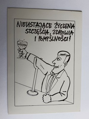 POCZTÓWKA HUMORYSTYCZNA, HUMOR, ŻART, DOWCIP, ANDRZEJ MLECZKO, 1996 R