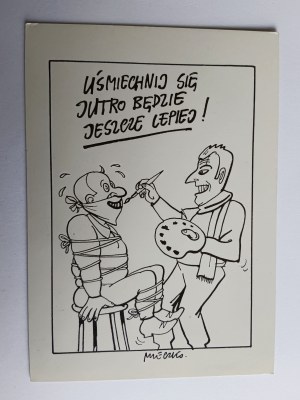 POCZTÓWKA HUMORYSTYCZNA, HUMOR, ŻART, DOWCIP, ANDRZEJ MLECZKO, 1996 R