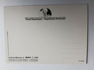 CARTOLINA UMORISTICA, UMORISMO, SCHERZO, ANDRZEJ MLECZKO, 1996