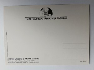 HUMORNÁ POHLEDNICE, HUMOR, VTIP, ANDRZEJ MLECZKO, 1996