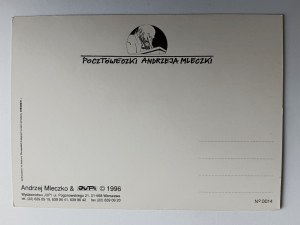 POCZTÓWKA HUMORYSTYCZNA, HUMOR, ŻART, DOWCIP, ANDRZEJ MLECZKO, 1996 R
