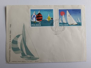 ENVELOPPE VOILE, VOILIER, CHAMPIONNAT DU MONDE CLASSE FINN 1965, TIMBRE