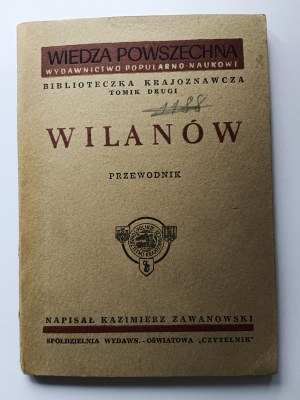 Zawanowski Kazimierz, Wilanów Przewodnik Wydawnictwo Czytelnik