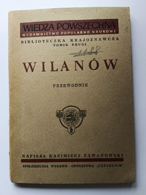 Zawanowski Kazimierz, Wilanów Führer Wydawnictwo Czytelnik