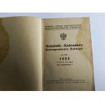 Zápisník - Kalendár poľnohospodárskeho korešpondenta Varšava 1933