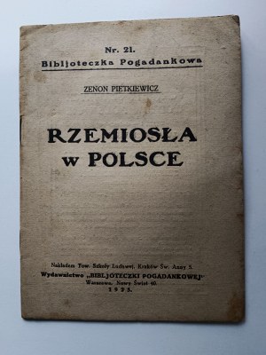 Pietkiewicz Zenon, L'artisanat en Pologne, Varsovie 1925