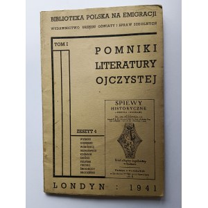 Polská knihovna v emigraci, Památky vlastivědné literatury Sešit 4 LONDÝN 1942