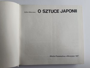 Alberowa Zofia, Sull'arte del Giappone, Varsavia 1987