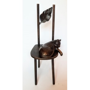 Krzysztof Kizlich, Katze auf einem Stuhl