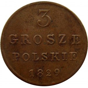 Mikołaj I, 3 grosze 1829 F.H., Warszawa