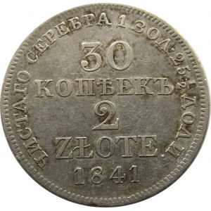 Mikołaj I, 30 kopiejek/2 złote 1841 MW, Warszawa