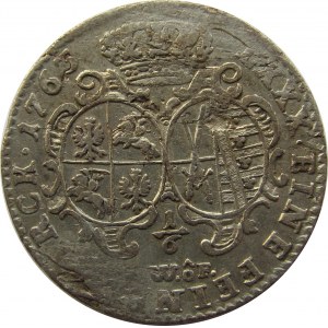 August III Sas, 1/6 talara 1763 (złotówka), Drezno
