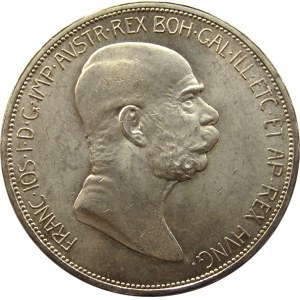 Austro-Węgry, Franciszek Józef I, 5 koron 1908, UNC