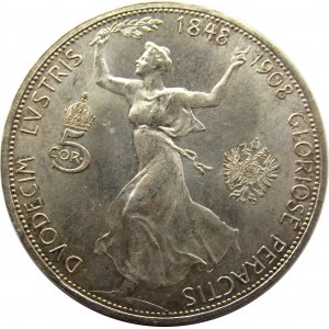 Austro-Węgry, Franciszek Józef I, 5 koron 1908, UNC
