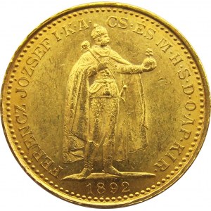 Austro-Węgry, Franciszek Józef I, 20 koron 1892, UNC-