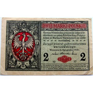 Polska, II RP, 2 marki 1917 jenerał, seria A