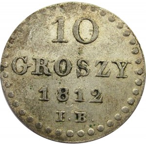 Księstwo Warszawskie, 10 groszy 1812 I.B.