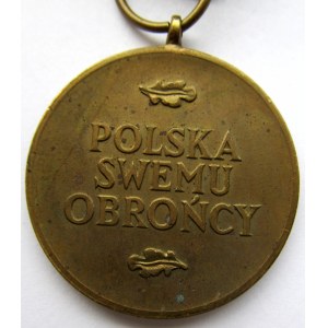 Polska, Rząd na Uchodźtwie, medal Polska Obrońcy Swemu, wstążka 