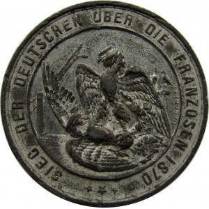 Niemcy, Medal upamiętniający zwycięstwo Niemiec nad Francją 1870, syg. Deschler