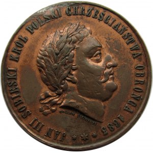 Polska, medal-pamiątka obchodów 200-lecia oswobodzenia Wiednia w 1683, syg. W. Głowacki, 1883 
