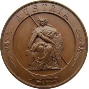 Austria, medal-nagroda na Wystawie Przemysłowej w Wiedniu, super stan!