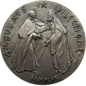Watykan, medal upamietniający porozumienie katolicko- greckie w 1965 rok