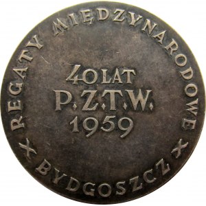 Polska, medal 40 lat PZTW 1959, Regaty międzynarodowe w Bydgoszczy