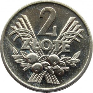 Polska, PRL, Jagody, 2 złote 1958, UNC