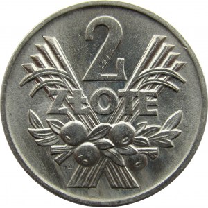 Polska, PRL, Jagody, 2 złote 1960, UNC