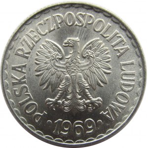 Polska, PRL, 1 złoty 1969, UNC