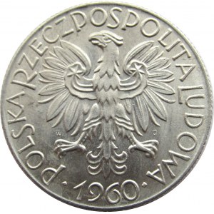 Polska, PRL, Rybak, 5 złotych 1960, UNC/UNC-
