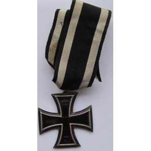 Niemcy 1871-1919, Krzyż Żelazny, wstążka, sygnowany KO
