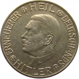 Niemcy, Żeton NSDAP, Opfer-spende, 1 marka