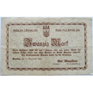 Śląsk, Bolesławiec, 20 marek 1919 nr 018160