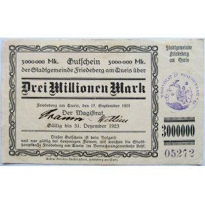 Śląsk, Mirsk, 3 miliony marek 1923, nr 05272