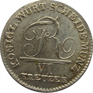 Niemcy, Wirtembergia, VI kreuzer 1806, piękne!