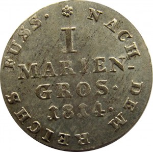 Niemcy, Hannower, 1 Grosz Maryjny (Mariengros) 1814 C, Rzadki!