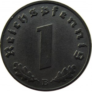 Niemcy, 1933-1945, Rolka bankowa (100 sztuk) x 1 pfennig 1944 B, Wiedeń